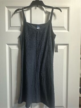 Old Navy Black Floral-Texture Tank Dress